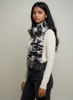 Camouflagehalsduk dam Filla Scarf – Svart & grå