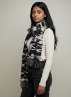 Camouflagehalsduk dam Filla Scarf – Svart & grå