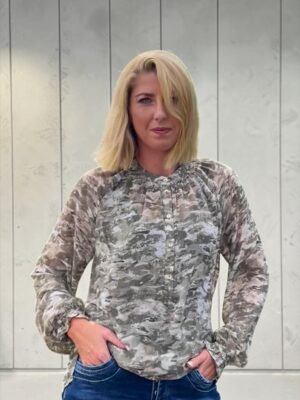 Blus i camoprint