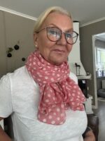 Sjal prickig rosa