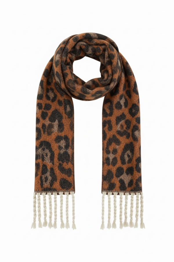 Leopardmönstrad Halsduk