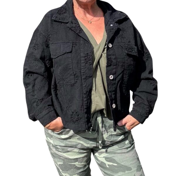 Jeansjacka Dam Svart Amira