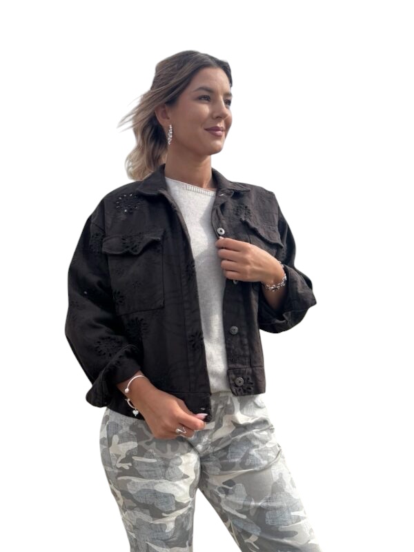 Jeansjacka Dam Svart Amira