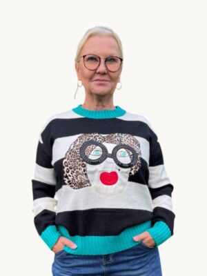 Stickad tröja Myrna
