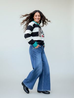 Blå Wide Leg Jeans Luna