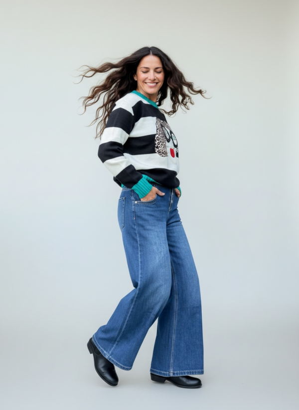Blå Wide Leg Jeans Luna