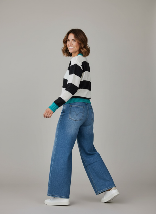 Blå Wide Leg Jeans Luna