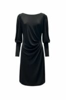 Klänning glittrig med drapering