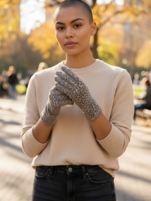 leomönstrade handskar