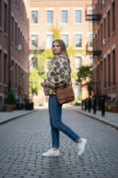 jacka Amy i teddykvalitet med blommor