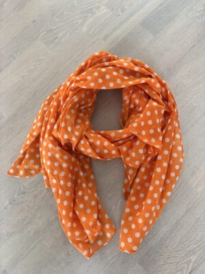Sjal prickig orange