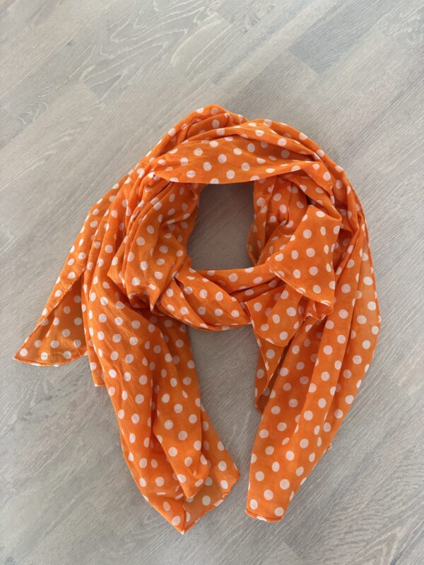 Sjal prickig orange